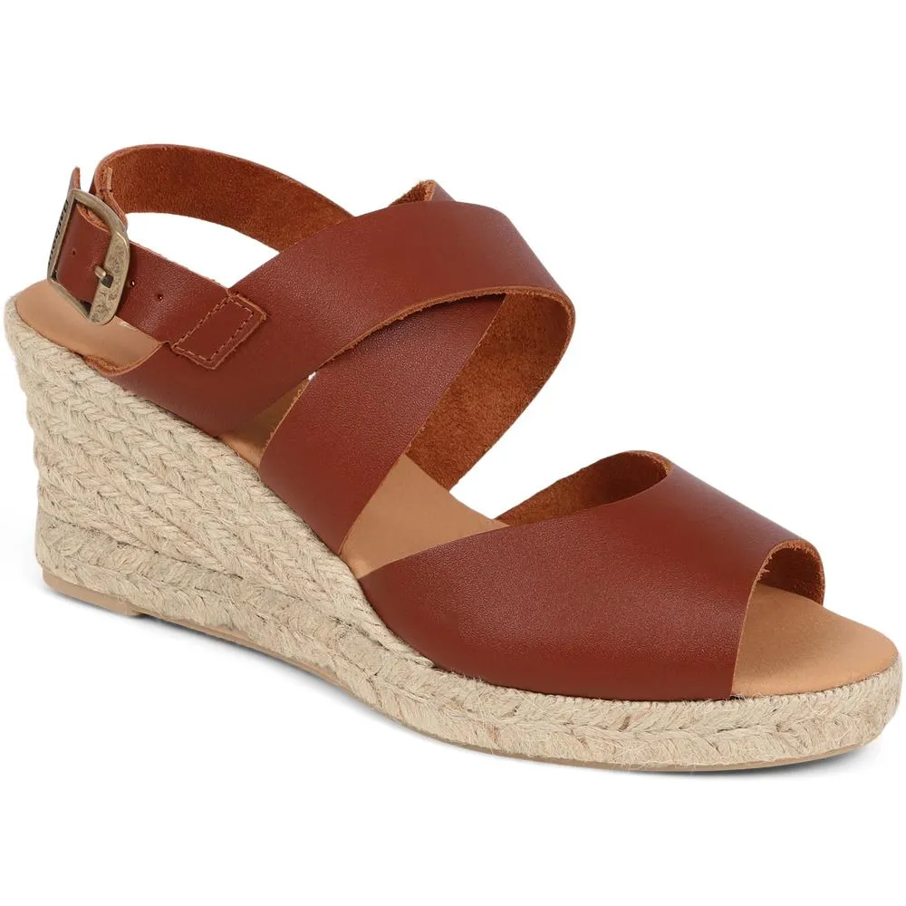 Yolanda Calf Leather Raffia Wedge Sandals - BARBR39507 / 324 821 sold by Shoe-Shop product image thumbnail 3