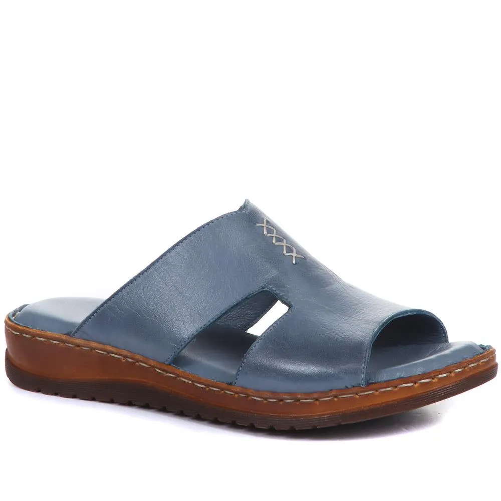 Slip On-Leather Mule Sandals - MKOC33017 / 320 094 sold by Shoe-Shop