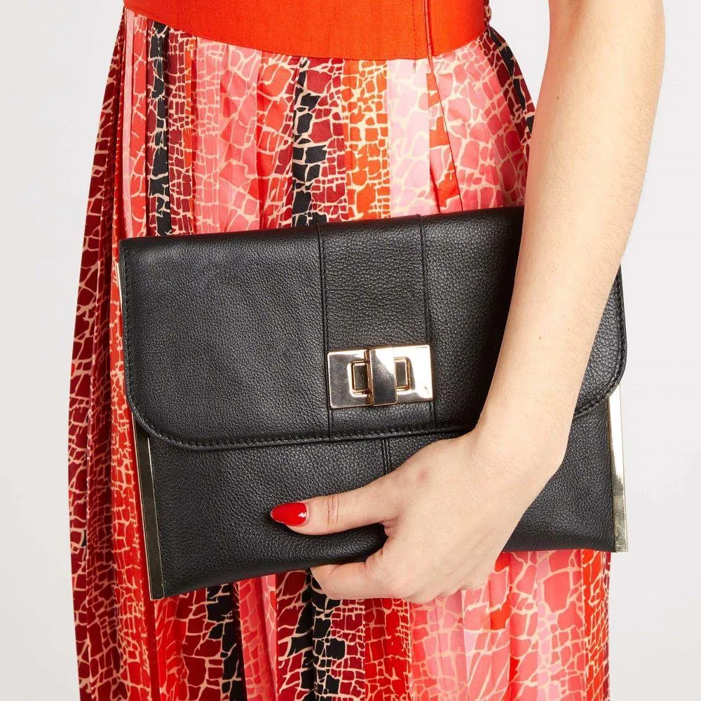 Buckle Fastening Leather Clutch - WILDA / 323 888 sold by Shoe-Shop product image thumbnail 4