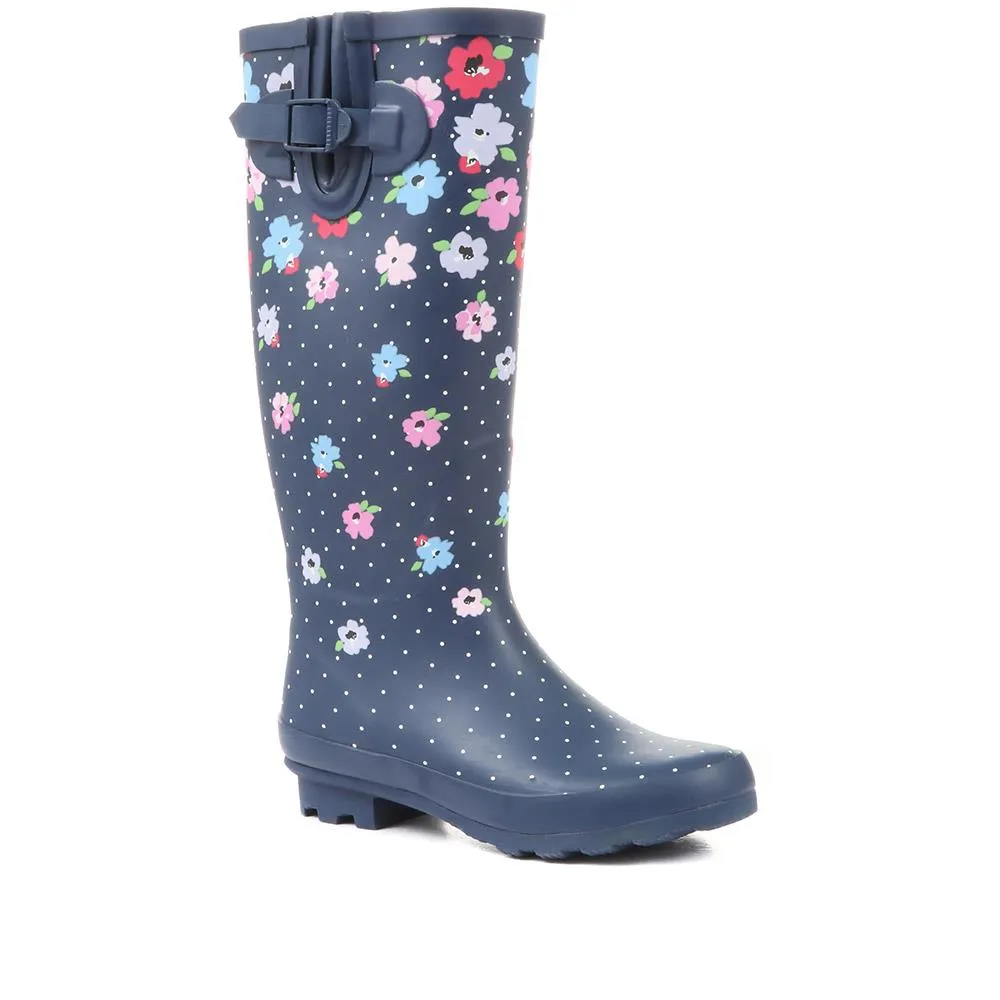 Floral Print Wellies - JDE36003 / 323 042 sold by Shoe-Shop