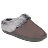 Faux Suede Fur Lined Slipper Mules - GALOP38023 / 324 486 sold by Shoe-Shop
