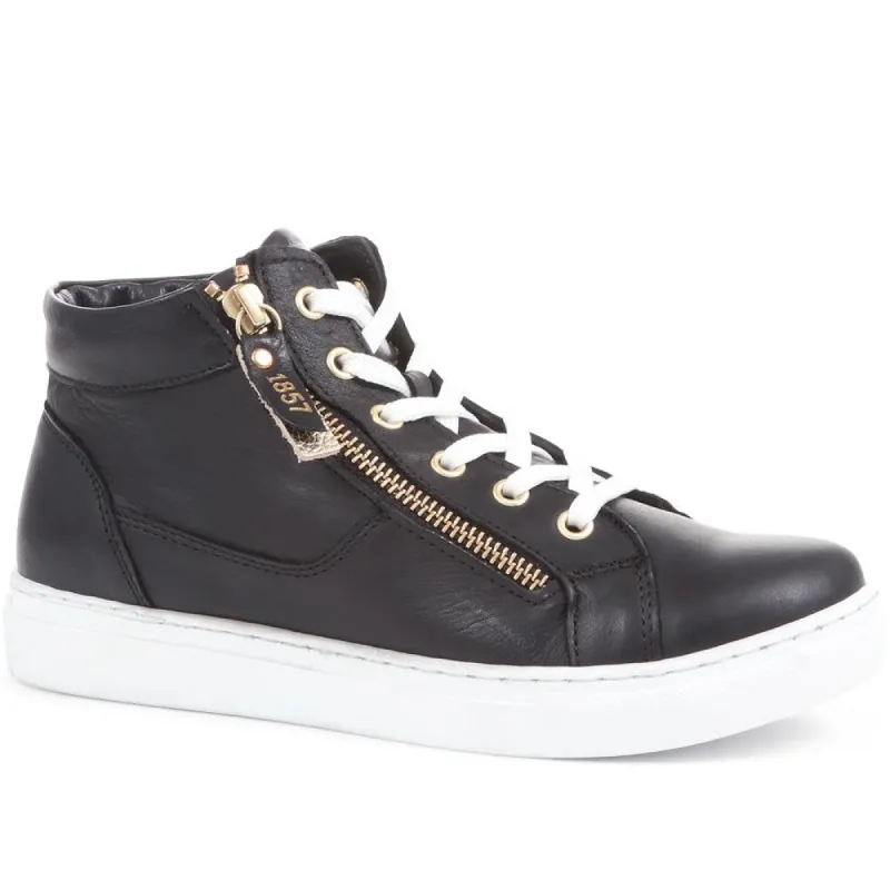Palmira Leather High Top Trainers - PALMIRA / 323 084 made by Jones Bootmaker