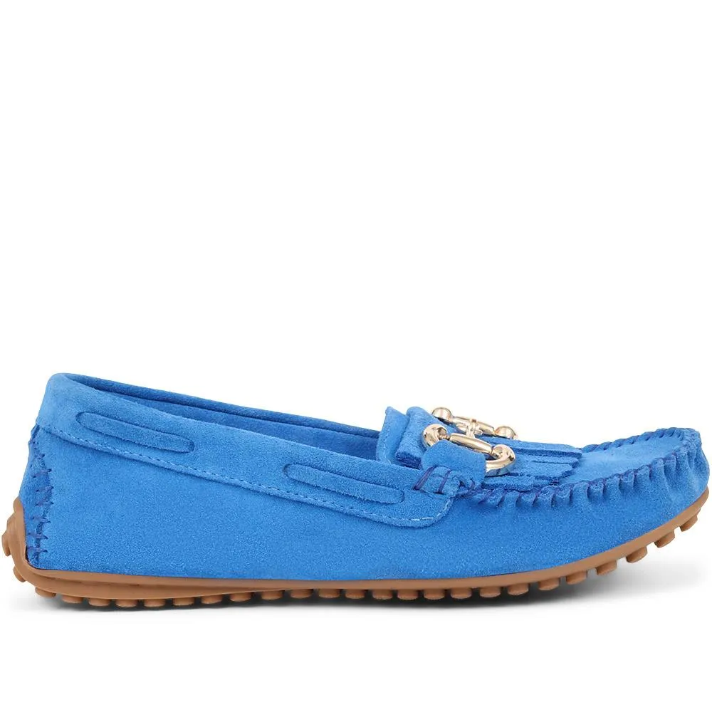 Giustina Suede Buckle Moccasins - GIUSTINA / 323 917 sold by Shoe-Shop product image thumbnail 4
