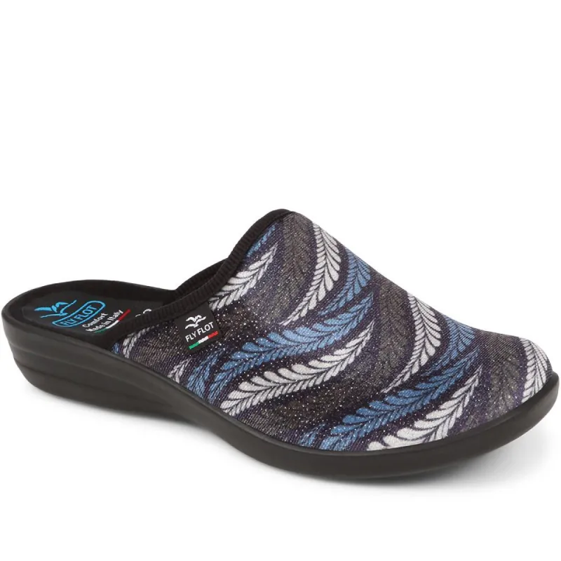 Velour Wedge Slipper Mules - FLY38015 / 324 113 sold by Shoe-Shop