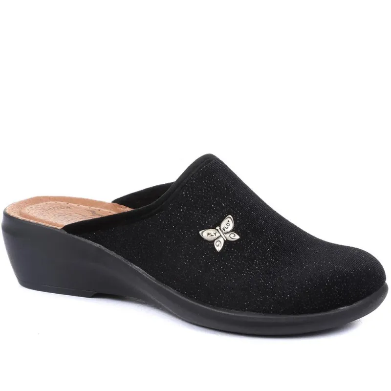 Wide Fit Mule Slipper - FLY34045 / 320 222 sold by Shoe-Shop