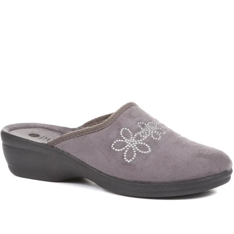 Embroidered Mule Clog Slippers - INB36015 / 322 949 sold by Shoe-Shop