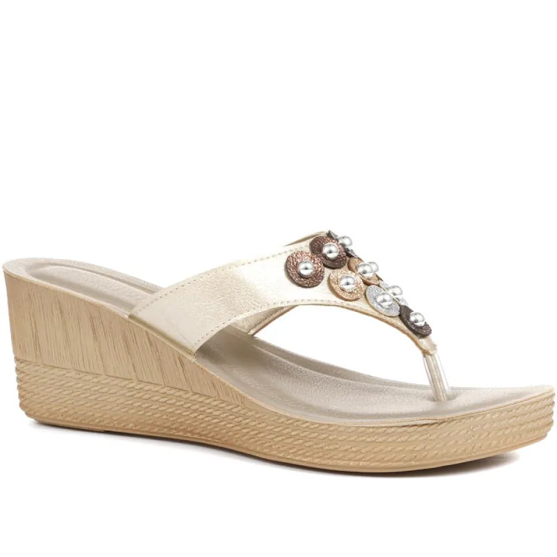 Toe-Post Wedge Sandals - INB35031 / 321 777 sold by Shoe-Shop
