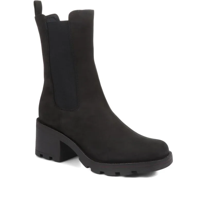 Clemenzia Block Heeled Chelsea Boots - CLEMENZIA / 320 555 made by Jones Bootmaker