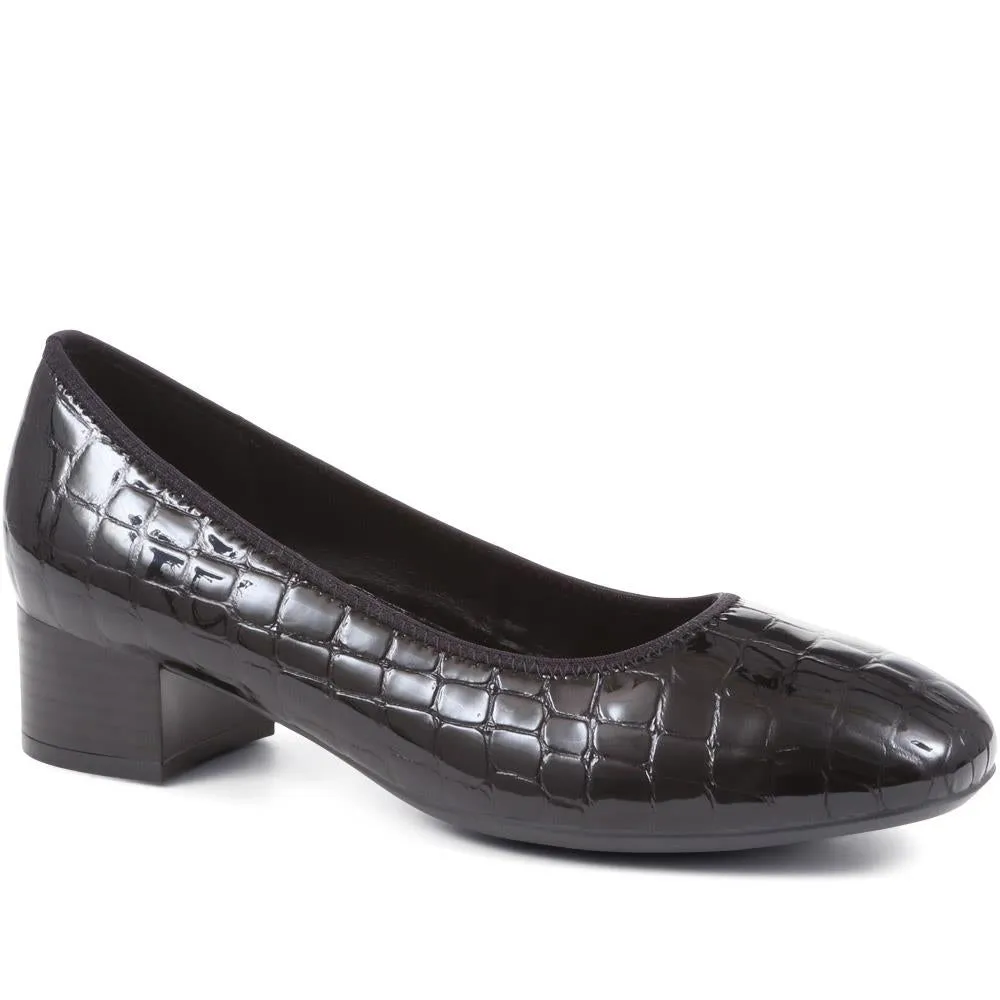 Patent Croc Court Shoes - RKR36502 / 322 434 sold by Shoe-Shop