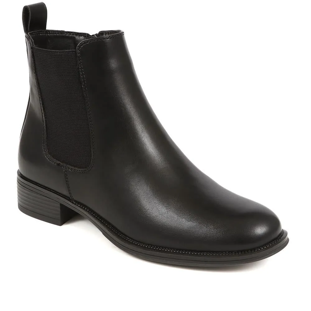 Elastic Heeled Chelsea Boots - WBINS38011 / 324 509 sold by Shoe-Shop