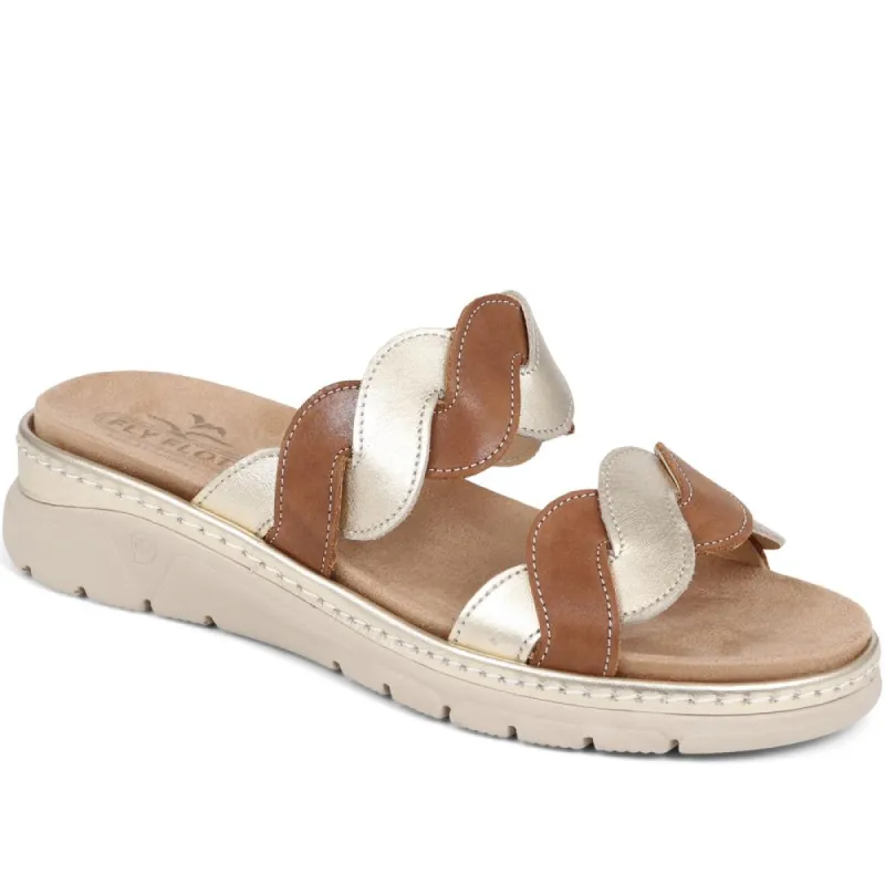 Leather Braided Mule Sandals - CAL39015 / 325 119 sold by Shoe-Shop