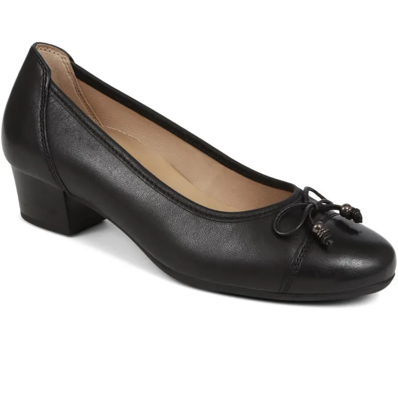 Leather Block Heel Court Shoes  - RNB39003 / 324 941 sold by Shoe-Shop