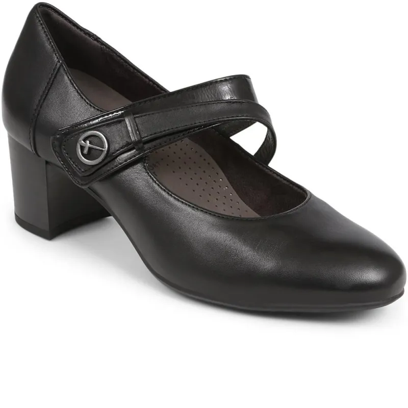 Block-Heeled Leather Mary Janes - JANA39503 / 325 601 sold by Shoe-Shop