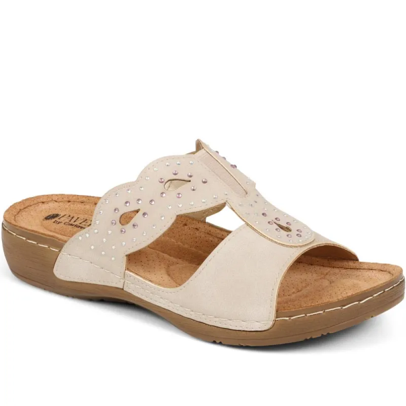 Slip On T-Bar Sandals - SERAY37011 / 324 019 sold by Shoe-Shop
