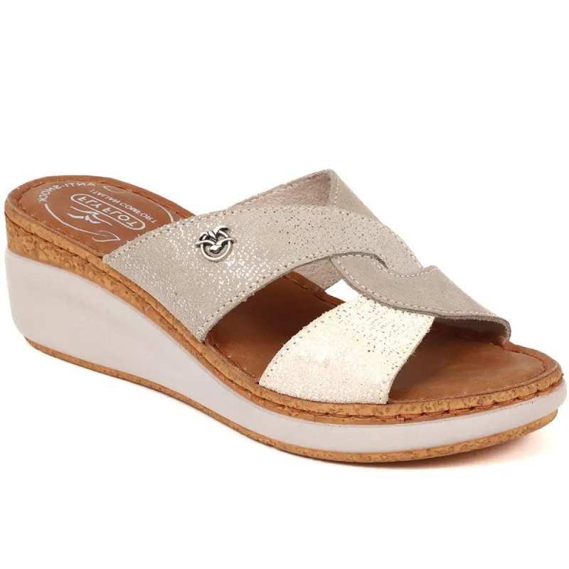 Fly Flot Wedge Mule Sandals - FLY39019 / 324 788 sold by Shoe-Shop