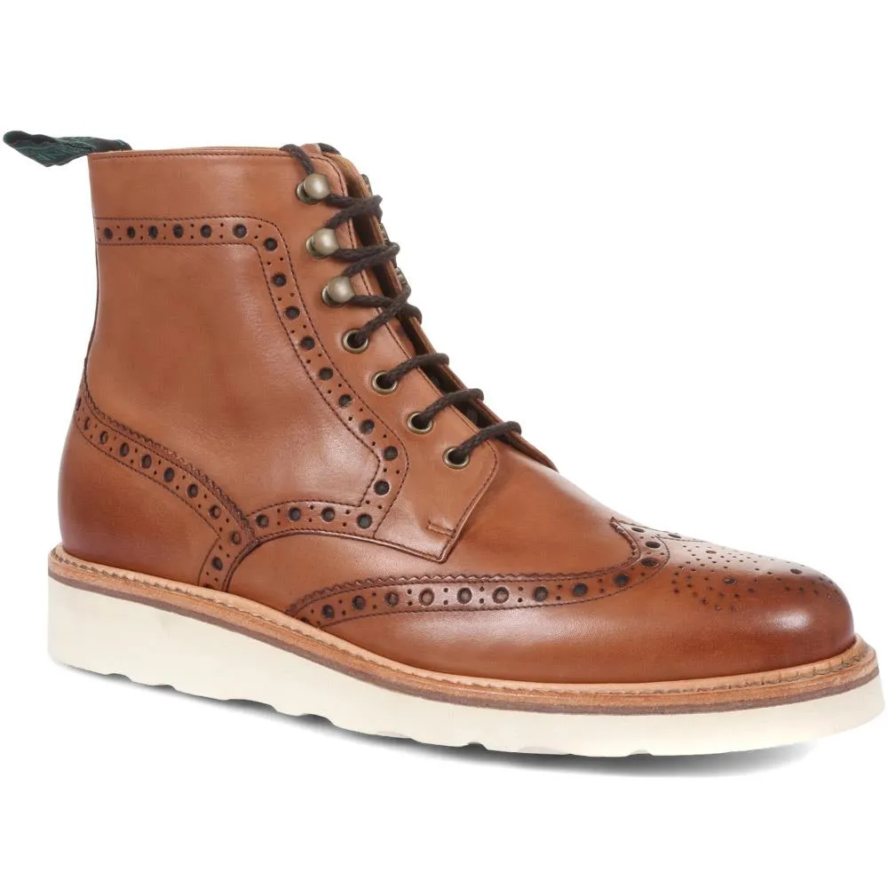 Black Horse Goodyear Welted Brogue Boots - BLACKHORSE / 320 738 sold by Shoe-Shop