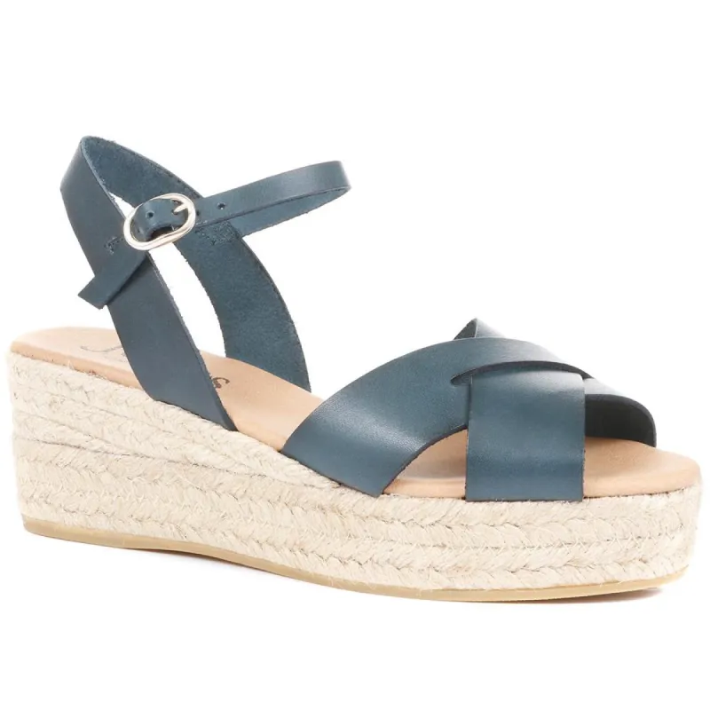 Alaina Leather Espadrille Wedges - ALAINA / 322 056 sold by Shoe-Shop