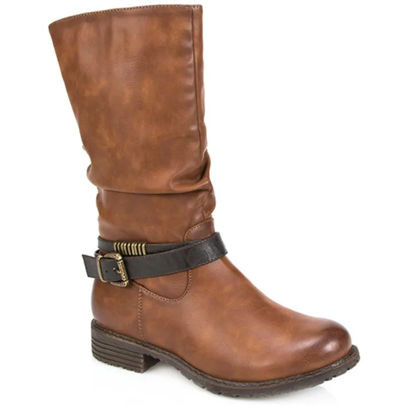 Biker Knee Boot - WOIL26001 / 310 405 sold by Shoe-Shop