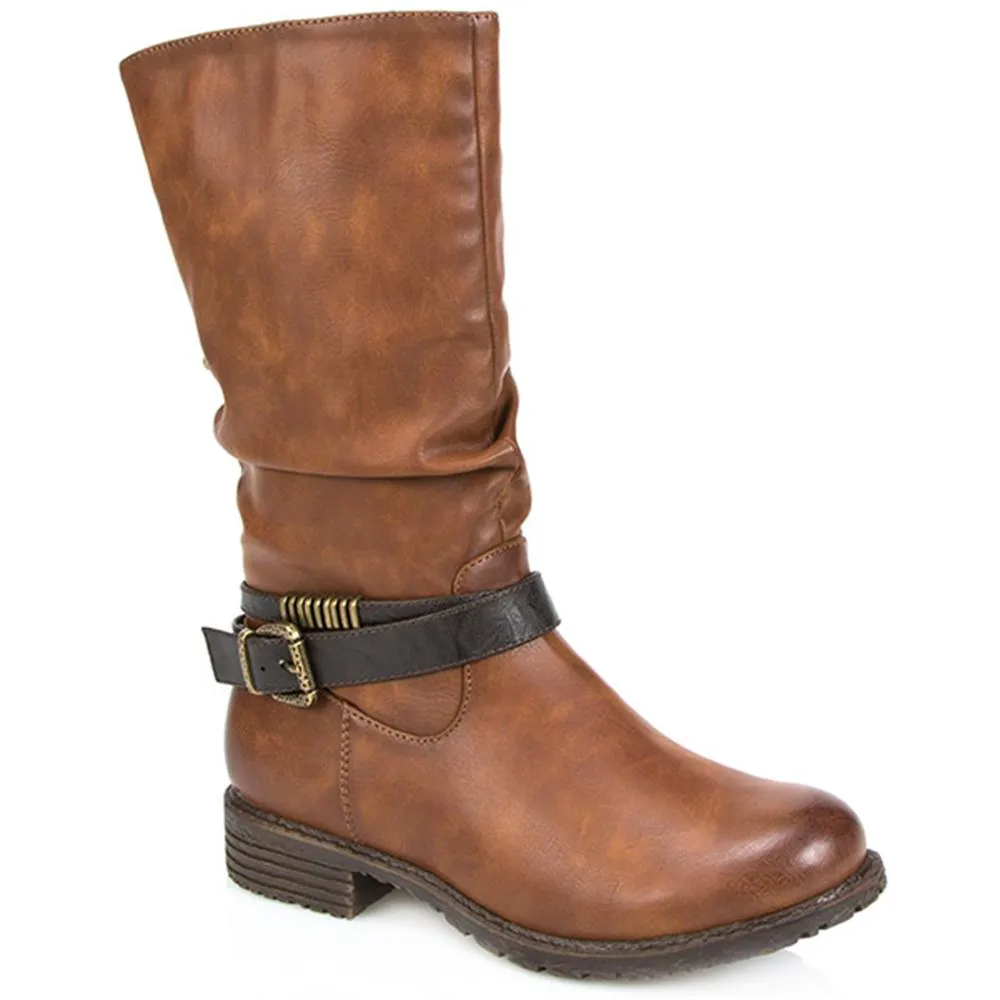Biker Knee Boot - WOIL26001 / 310 405 sold by Shoe-Shop