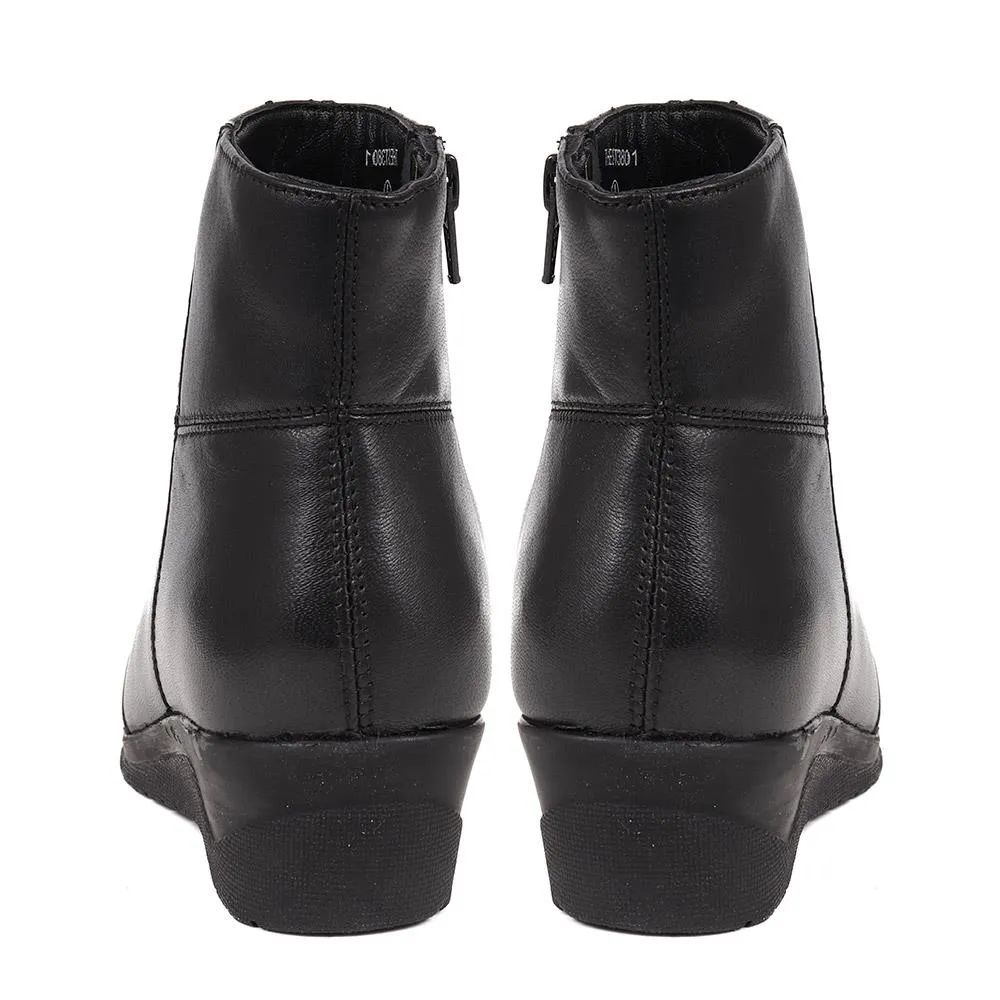 Leather Wedge Heel Ankle Boots - THEST38001 / 324 149 sold by Shoe-Shop product image thumbnail 3