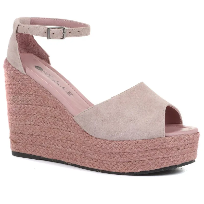 Suede Wedge Heel Sandals - ELILE35504 / 322 303 sold by Shoe-Shop