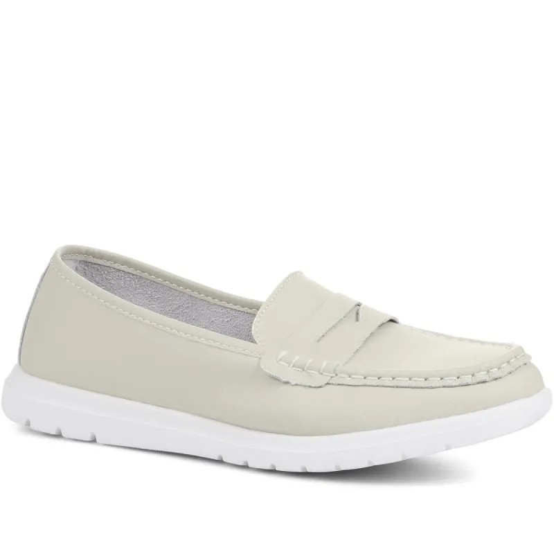 Wide Fit Touch-Fasten Loafers - BRK35019 / 322 347 sold by Shoe-Shop
