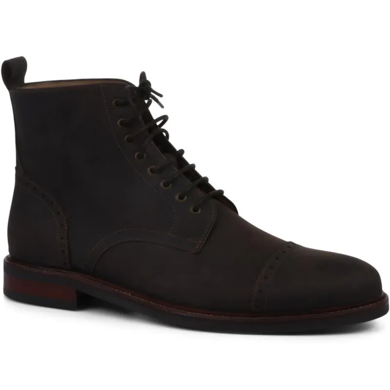 Darius Men's Leather Brogue Boots - DARIUS / 319 222 sold by Shoe-Shop