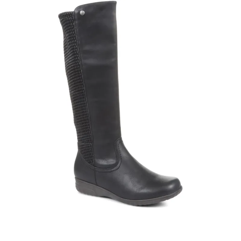 Knee High Boots with Stretch Calf - WBINS34147 / 320 784 sold by Shoe-Shop
