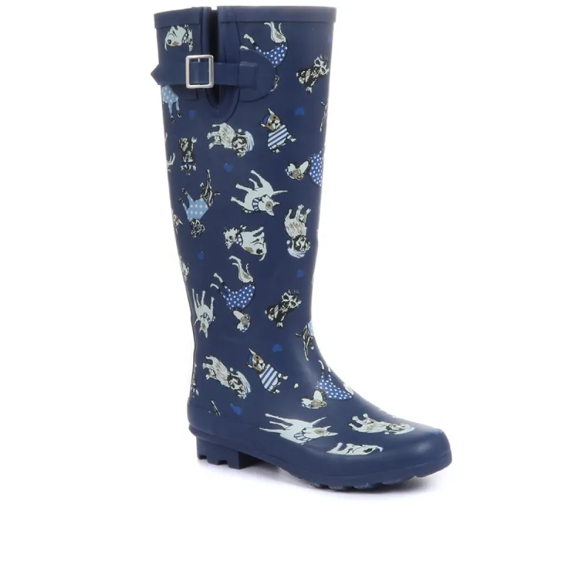 Dog Print Wellies - JDE32003 / 319 489 sold by Shoe-Shop