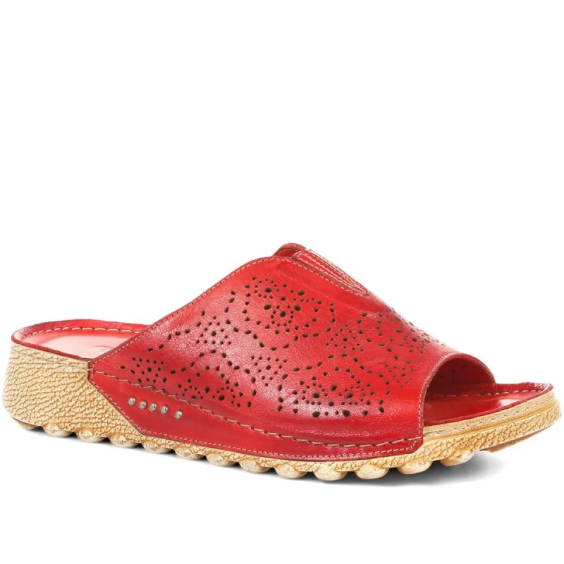 Women's Flexible Leather Mules - KARY35005 / 322 125 sold by Shoe-Shop
