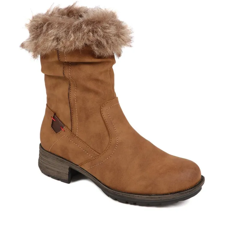 Fleece Lined Ankle Boots - WOIL38038 / 324 580 sold by Shoe-Shop