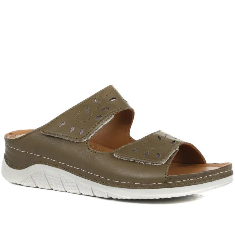 Fully Adjustable Leather Mule Sandals - GENC35001 / 321 720 sold by Shoe-Shop
