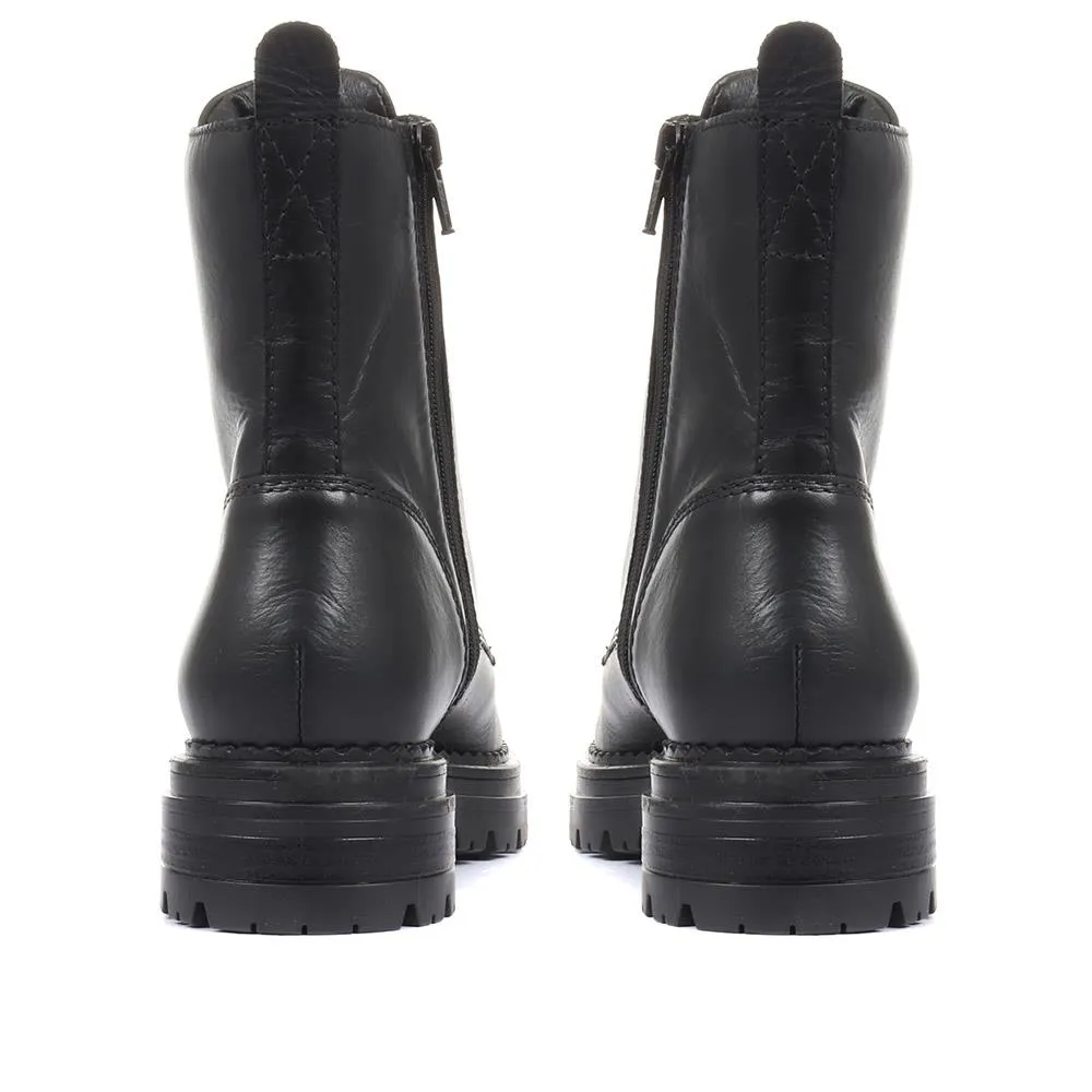 Paris Black Leather Biker Boots - PARIS2 / 320 546 sold by Shoe-Shop product image thumbnail 4