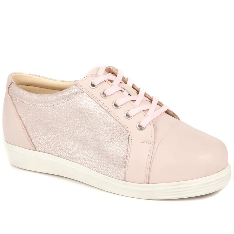 Extra Wide Fit Leather Trainers - OPHELIA / 322 632 made by Shoe-Shop