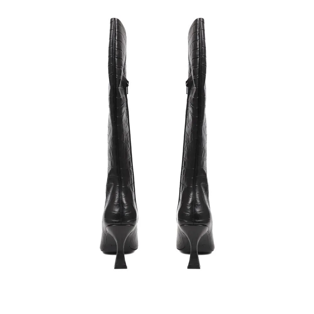 Knee-High Leather Heeled Boots - SIBILLA / 324 558 sold by Shoe-Shop product image thumbnail 3