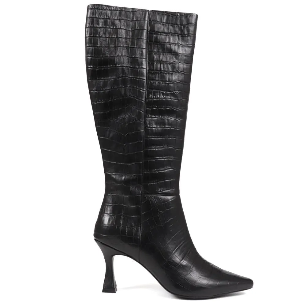 Knee-High Leather Heeled Boots - SIBILLA / 324 558 sold by Shoe-Shop product image thumbnail 2