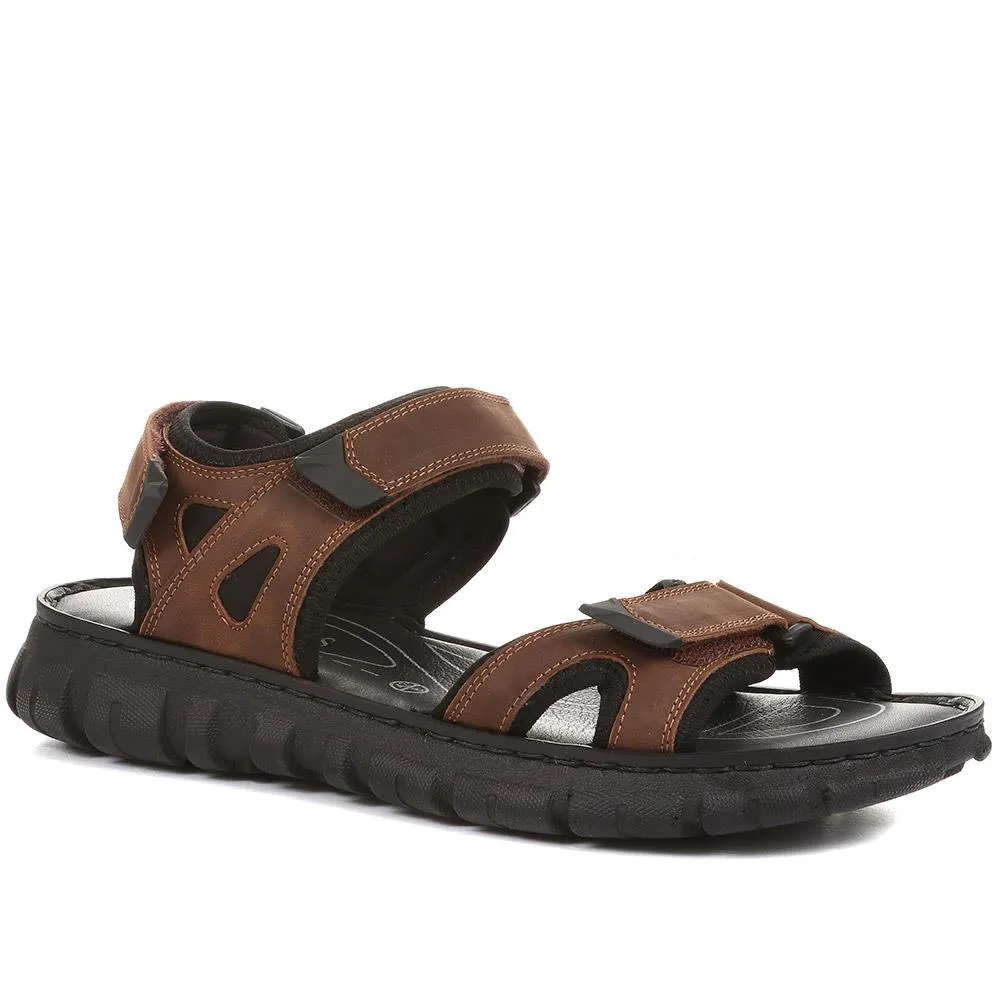 Leather Touch Fasten Sandals - MUYA35009 / 323 060 sold by Shoe-Shop