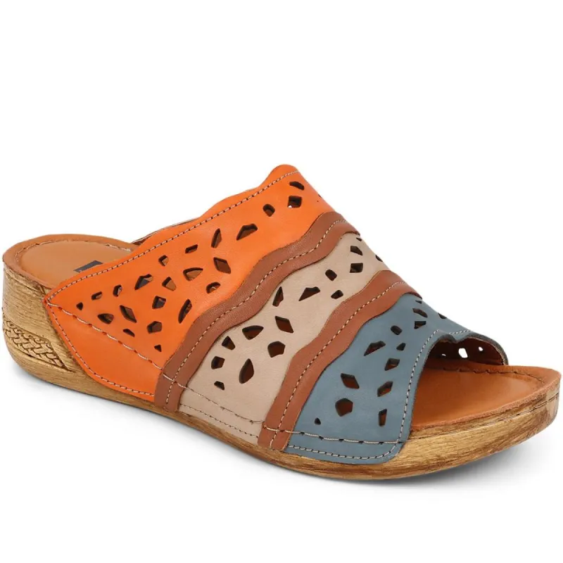 Leather Wedge Mules  - HAK39009 / 325 611 sold by Shoe-Shop