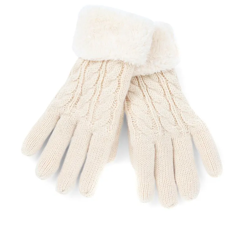 Cable Knit Gloves - YIWU34035 / 320 965 sold by Shoe-Shop