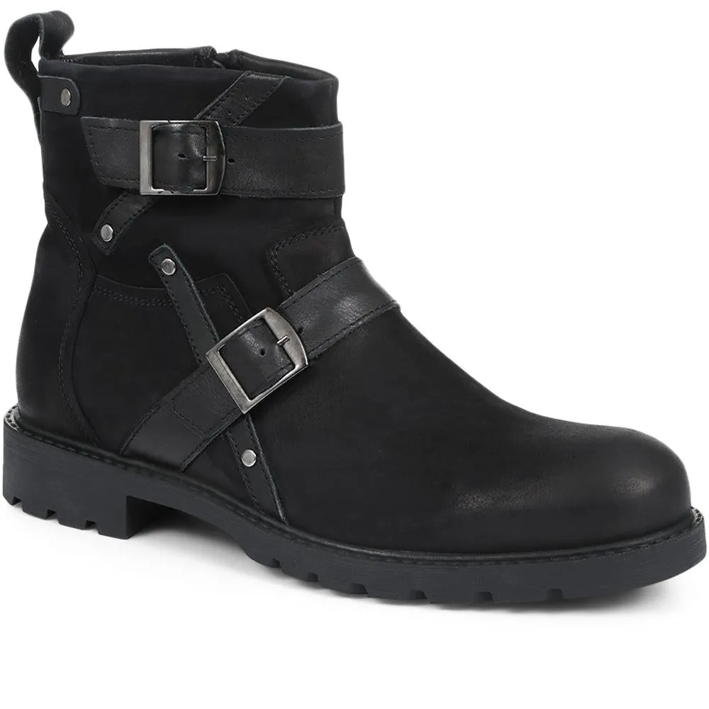 Leather Biker Ankle Boot - META30513 / 317 989 sold by Shoe-Shop