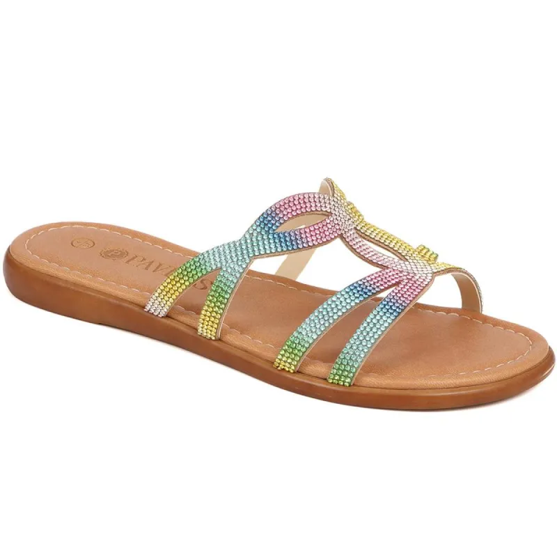 Embellished Mule Sandals - CLUBS39005 / 325 322 sold by Shoe-Shop