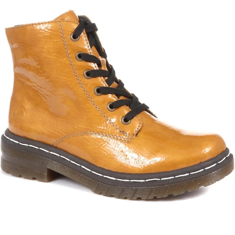 Patent Lace-Up Ankle Boots - RKR32519 / 319 081 sold by Shoe-Shop