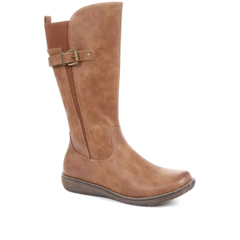 Elasticated Calf Boots - WOIL34033 / 320 788 made by Shoe-Shop