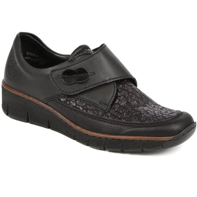 Lightweight Leather Touch Fastening Shoe - RKR30539 / 316 923 made by Rieker