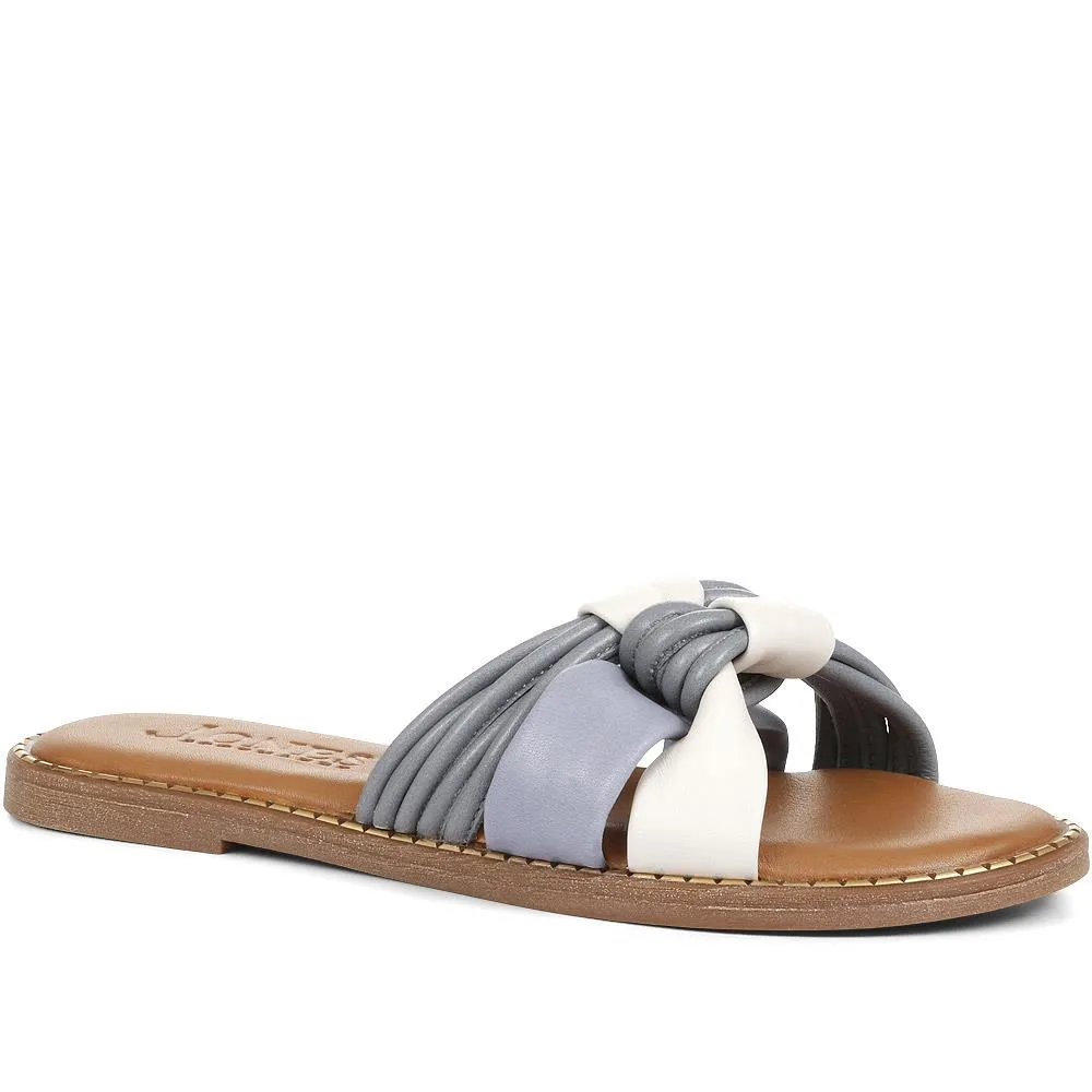 Ginia Leather Slider Sandals - GINIA / 322 412 sold by Shoe-Shop