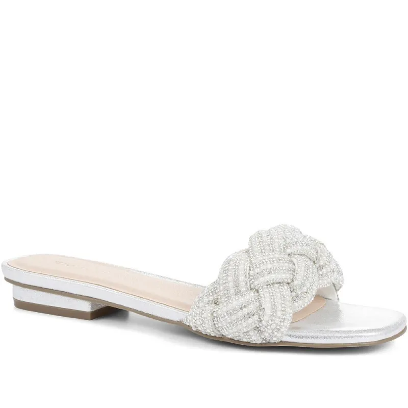 Embellished Mule Sandals - MENBU35512 / 321 871 made by Menbur