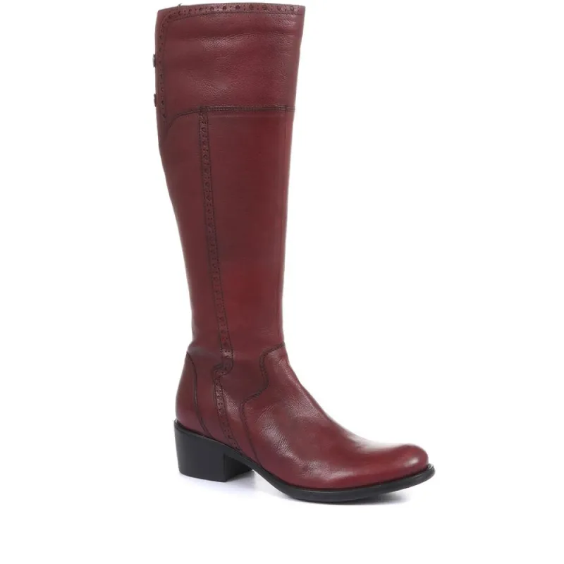 Slim Fit Leather Riding Boot - CARM28504 / 313 428 sold by Shoe-Shop