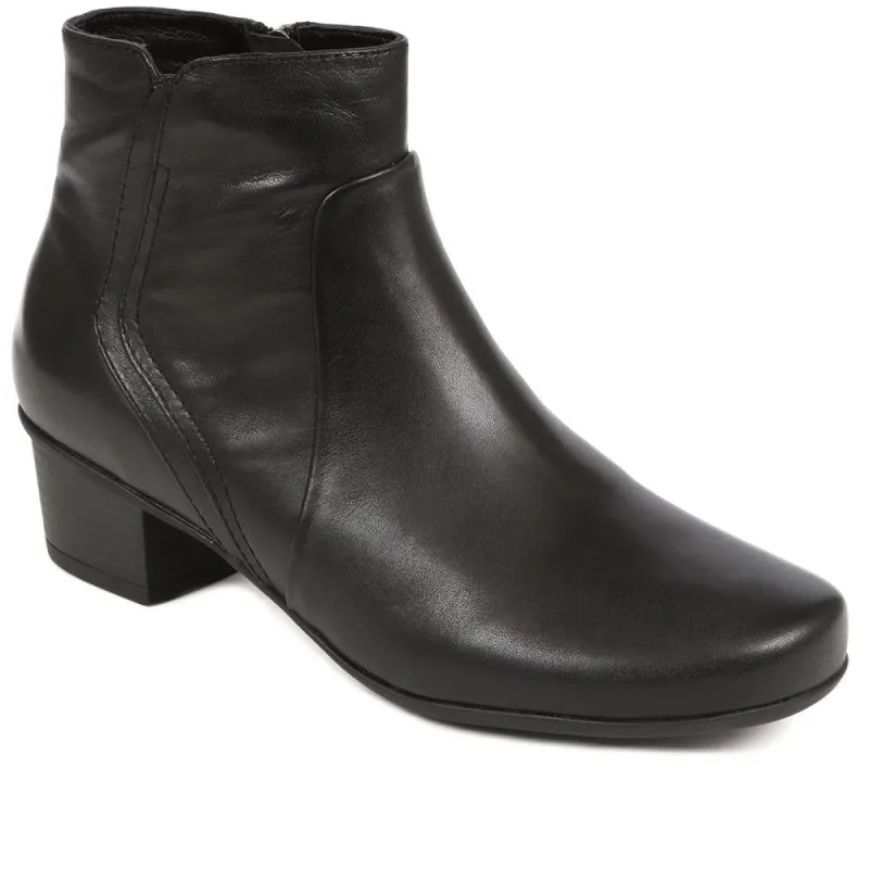 Polished Leather Heeled Ankle Boots - FUTUR38001 / 324 209 sold by Shoe-Shop
