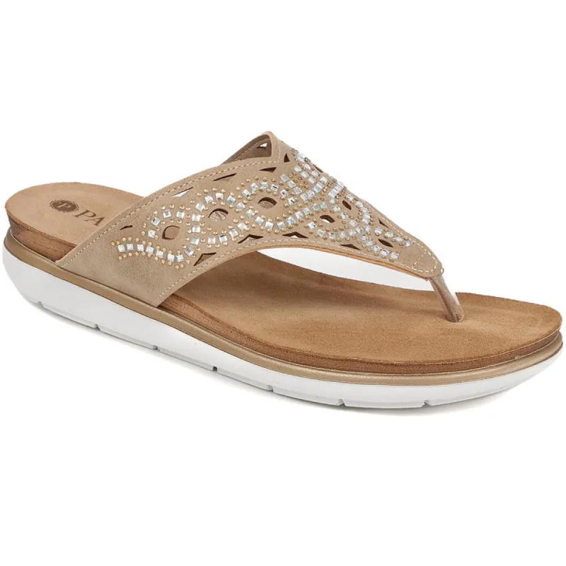 Embellished Toe-Post Sandals  - INB39071 / 325 330 sold by Shoe-Shop