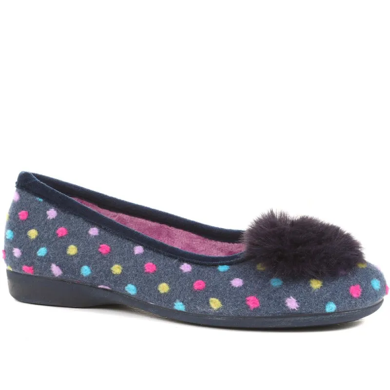 Pom-Pom Slip-On Slippers - FEVI36001 / 322 741 sold by Shoe-Shop